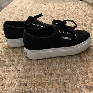 Superga Black Platform Sneaker